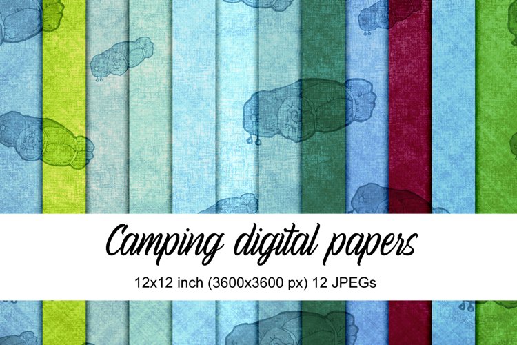 digital papers with sleeping bag pattern