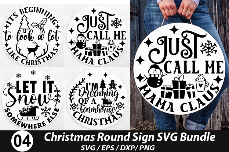 Christmas Round Signs SVG Deign - its beginning to look a