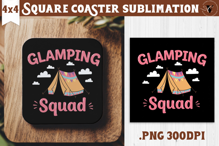 Square Coaster | Camping | Funny camp