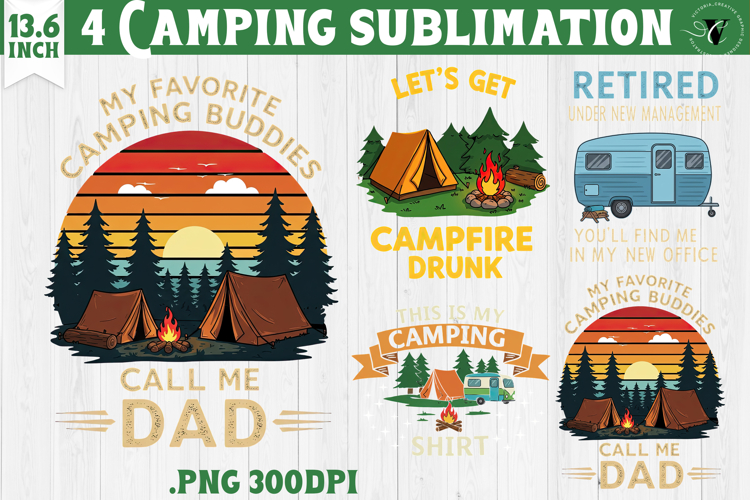Camping sublimation design | Camping cliparts | Funny camp
