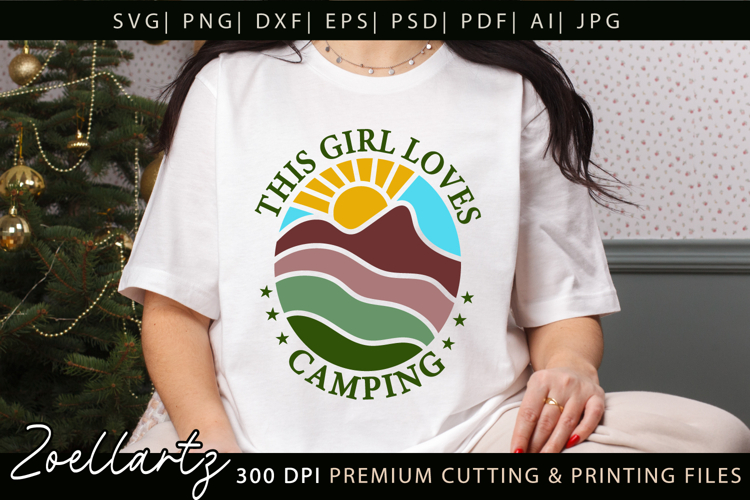 This Girl Loves Camping SVG Nature Adventure Camper T-shirt