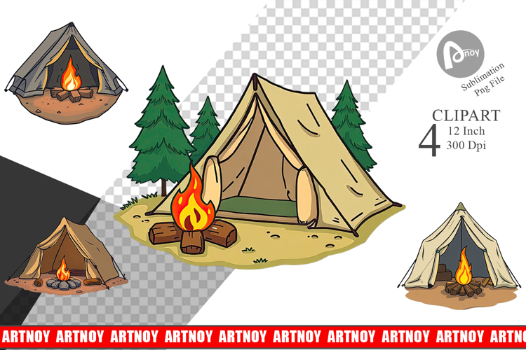 Camping Tent Clipart Image 4