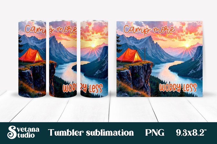 Camping tumbler | Camping sublimation | Tumbler wrap