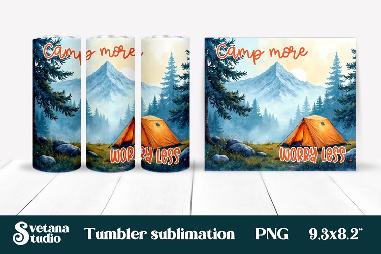 Camping tumbler | Camping sublimation | Tumbler wrap