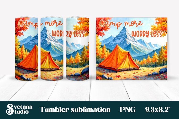 Camping tumbler | Camping sublimation | Tumbler wrap