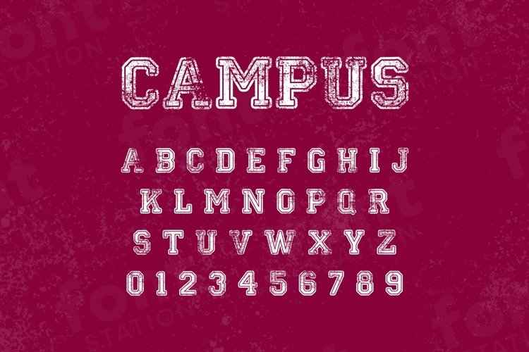 Campus Font Varsity Font