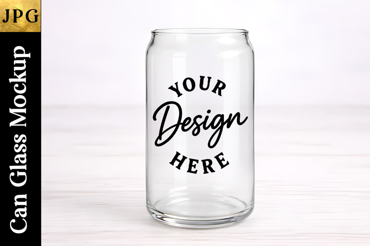 Can glass Mockup Design | Coffee Cup 16 Oz Design
