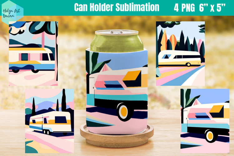 Can Holder Sublimation | Camping PNG