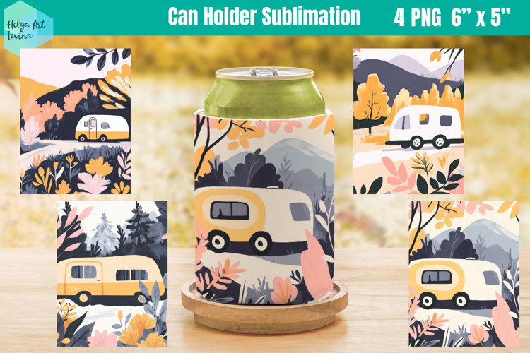 Can Holder Sublimation | Camping PNG