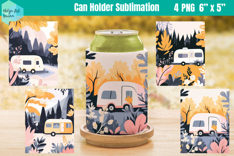 Can Holder Sublimation | Camping PNG