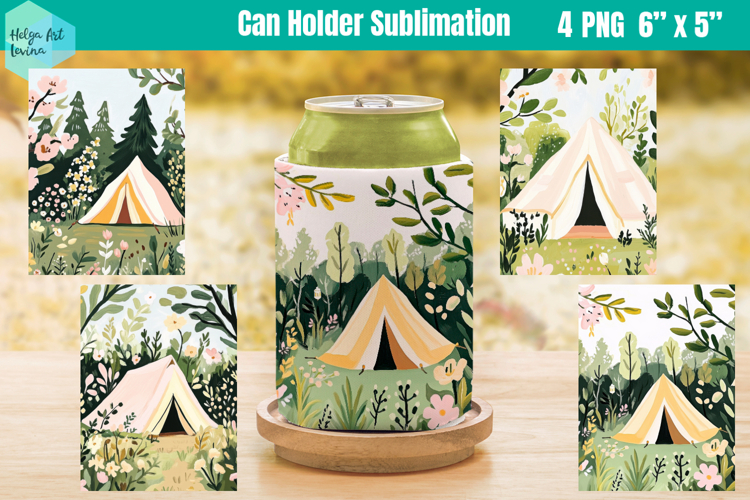 Can Holder Sublimation | Camping PNG