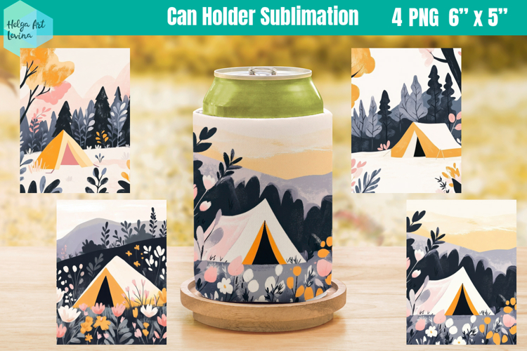 Can Holder Sublimation | Camping PNG