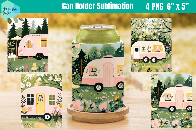 Can Holder Sublimation | Camping PNG
