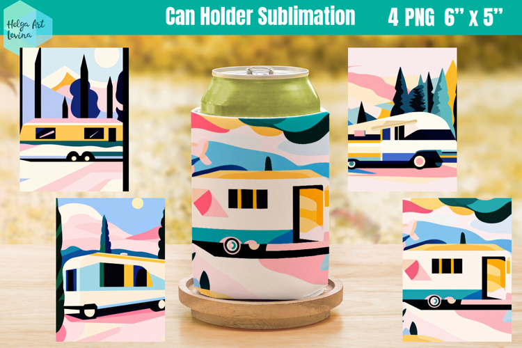 Can Holder Sublimation | Camping PNG