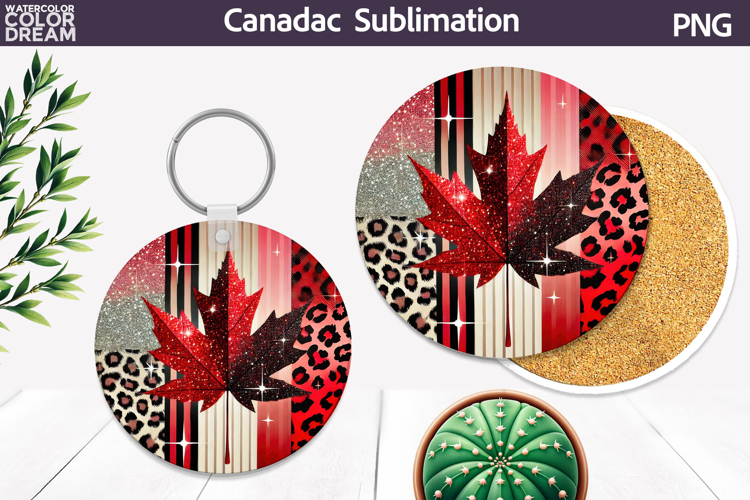 Canada Leaf Round Coaster | Canada Day Coaster