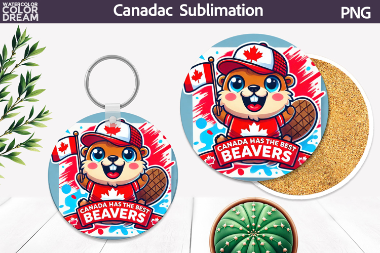 Canada Round Coaster | Canada Day Coaster