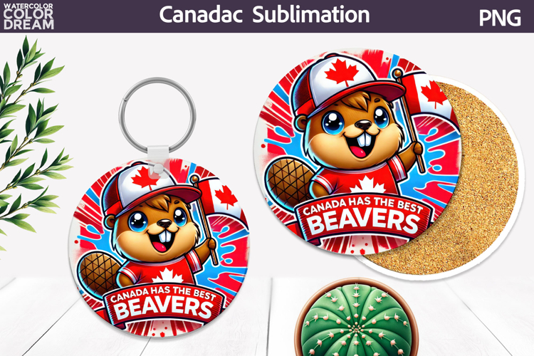 Canada Round Coaster | Canada Day Coaster