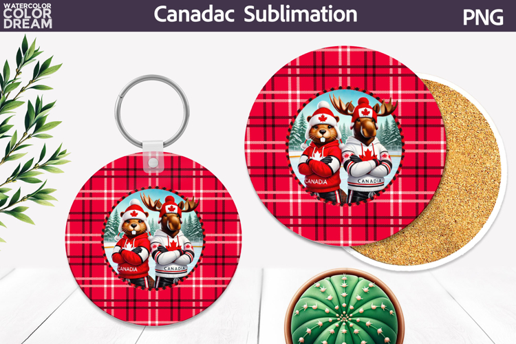 Canada Round Coaster | Canada Day Coaster