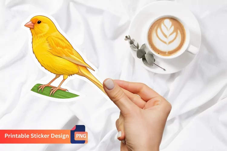 Canary Sticker, Canary Bird Decal, Nature Sticker