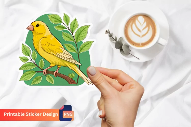Canary Sticker, Canary Bird Decal, Nature Sticker