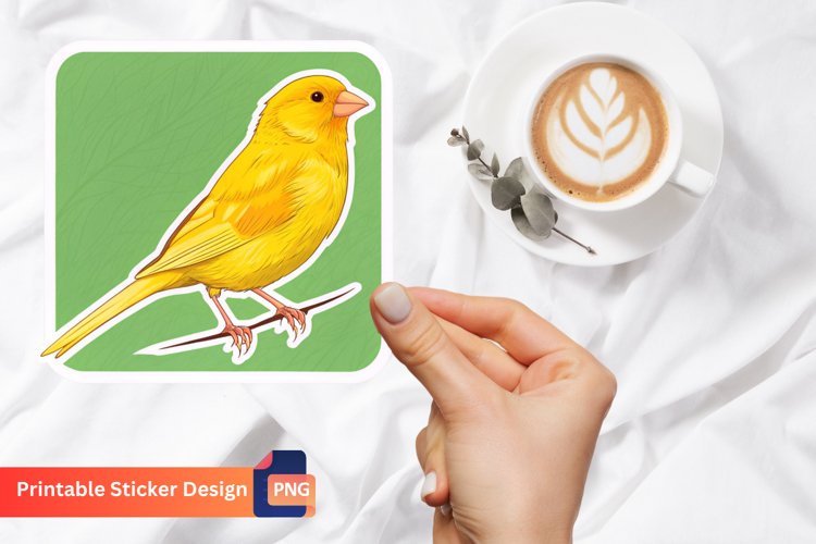 Canary Sticker, Canary Bird Decal, Nature Sticker example image 1