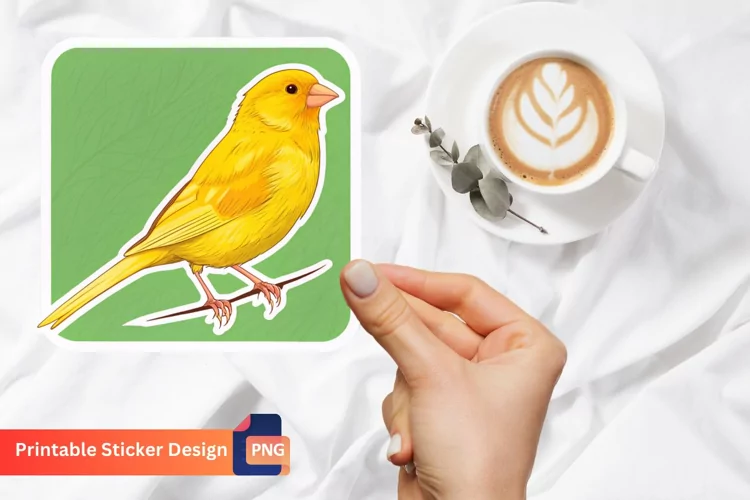 Canary Sticker, Canary Bird Decal, Nature Sticker
