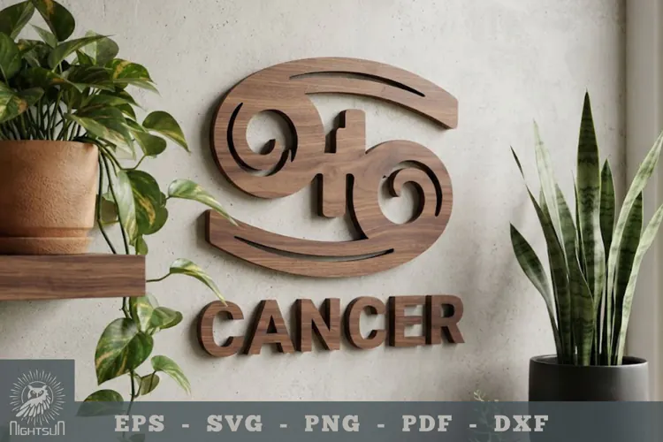 Cancer Zodiac Lasercut Wall Decor