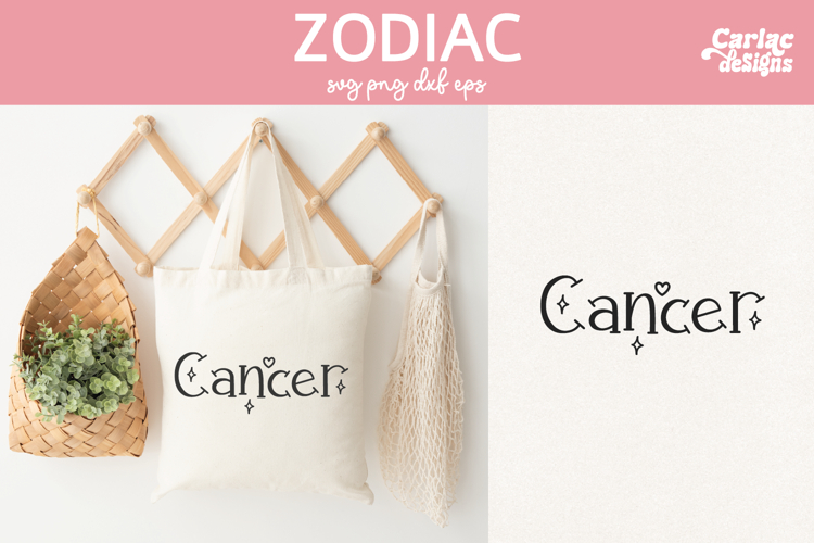 Cancer Zodiac Sign SVG and Sublimation