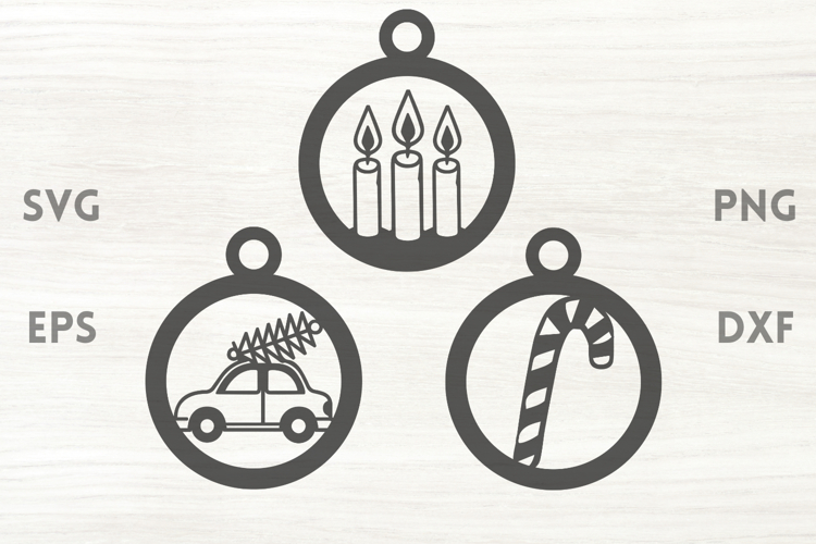Candles Car Candy Cane SVG