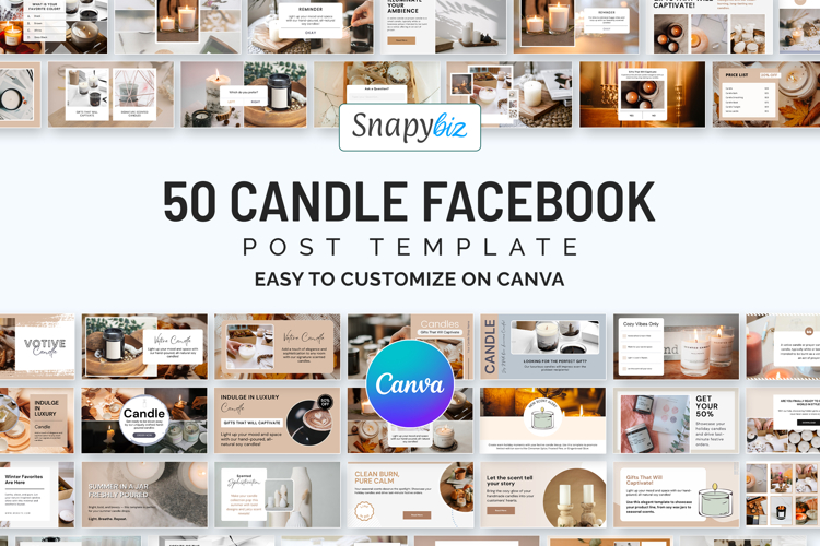 Candle Facebook Canva Posts Templates