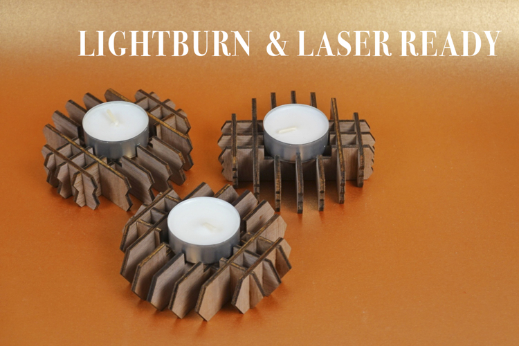 Candle Holder Grid Vector File for Laser Cut - 3 variations