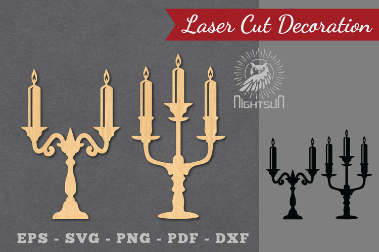 Candle Holder Laser Cut Decoration SVG