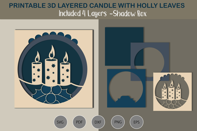 Candle SVG shadow box