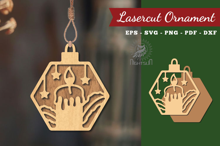Candle Laser Cut Ornament