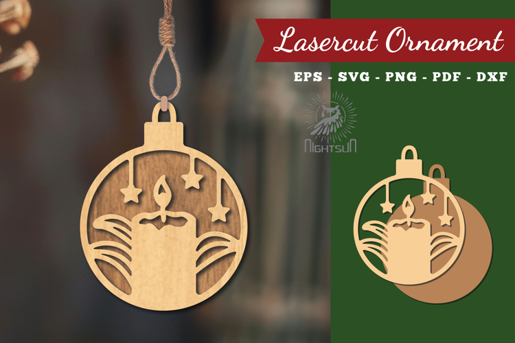 Candle Laser Cut Ornament