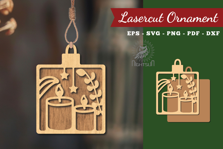 Candle Laser Cut Ornament