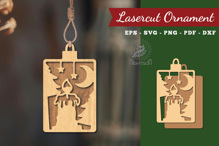 Candle Laser Cut Ornament
