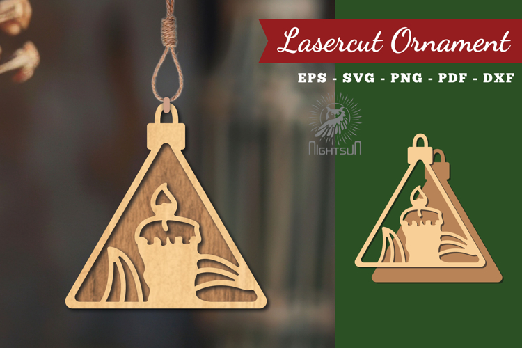 Candle Laser Cut Ornament