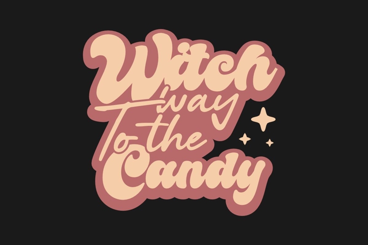 Witch Retro Vintage Halloween T-shirt Design