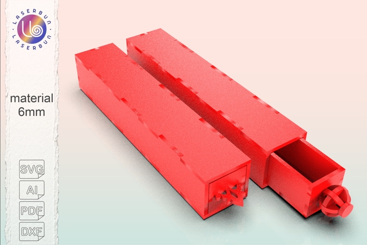 Drawer Box SVG with Handles - 6mm Laser Cut Design