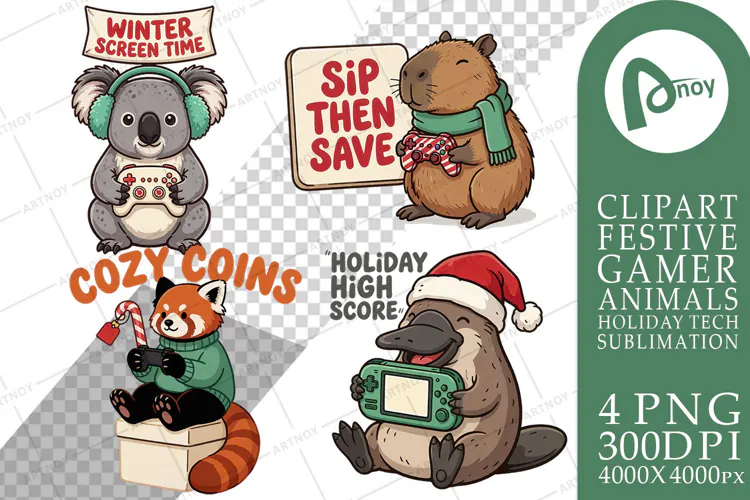 Candy-Cane Controller Gamer Pets Sublimation