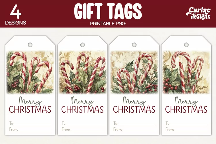 Christmas Gift Tags, Merry Christmas Printable Tags