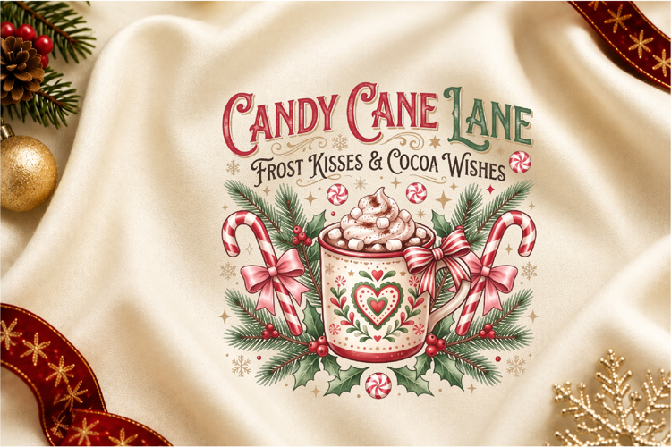 Candy Cane Lane Christmas PNG Sublimation