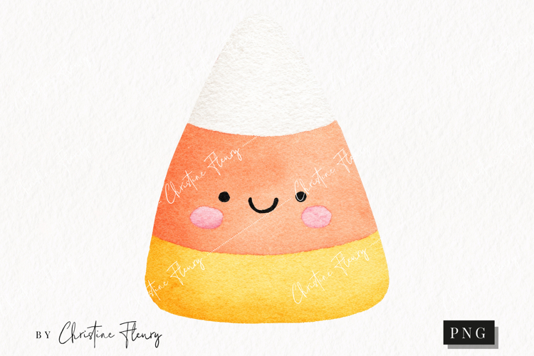 Cute Halloween Candy Corn Clipart | Halloween PNG example image 1