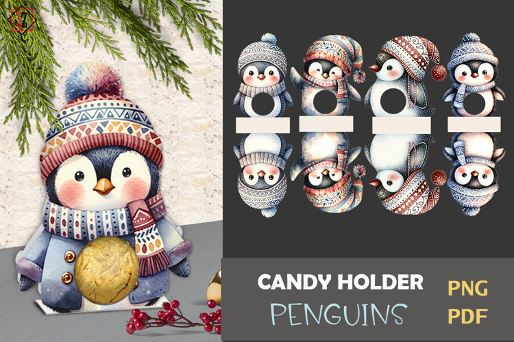 Christmas Candy Holders. Penguins.