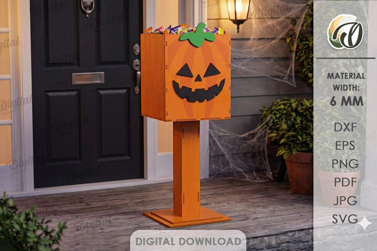 Halloween Porch Candy Holder Laser Cut. Candy Box SVG