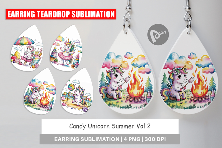 Earring Candy Unicorn Summer