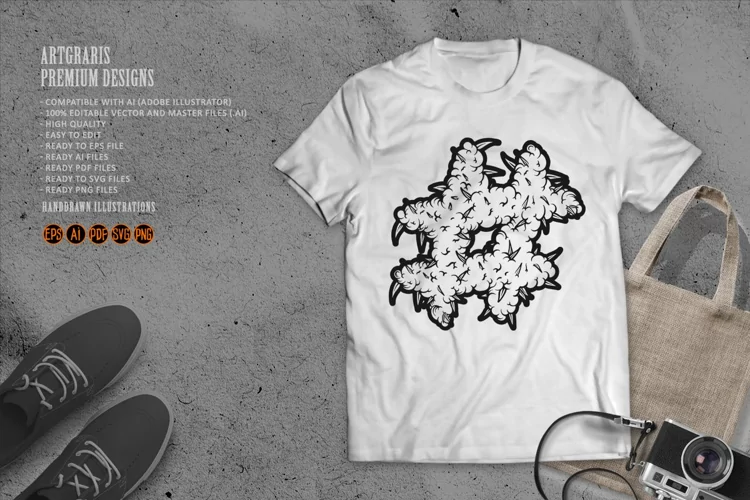 Cannabis elegance hashtag with weed smoke outline