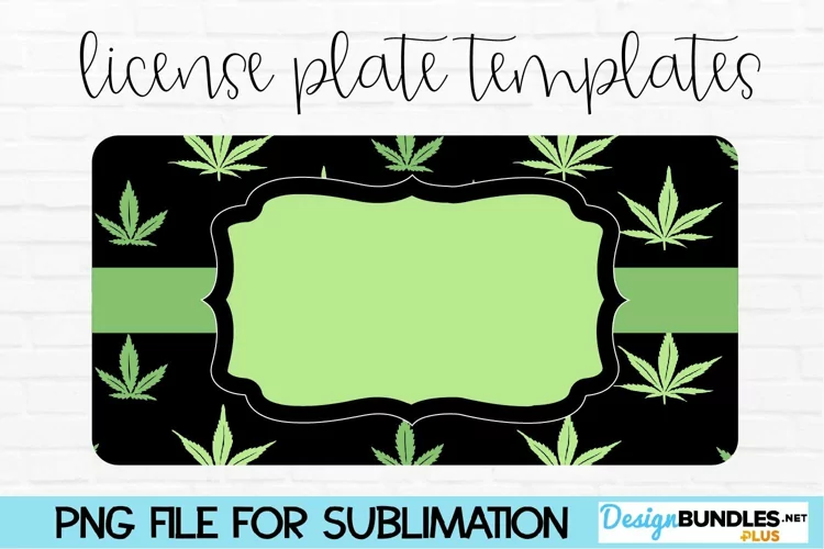 Car Tag Template PNG | Cannabis Sublimation Tag