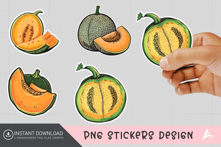 Cantaloupe Sticker Clipart example image 1